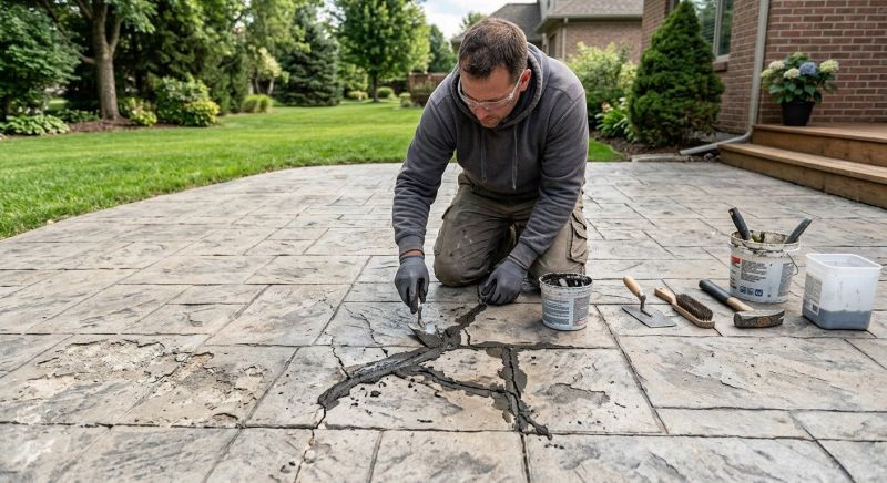 Decorative Concrete Repair in Brighton, MI